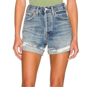 AGOLDE Parker Long Shorts in Heat Wave size 27